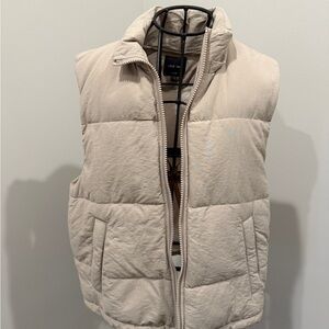Love Tree Beige Quilted Vest
